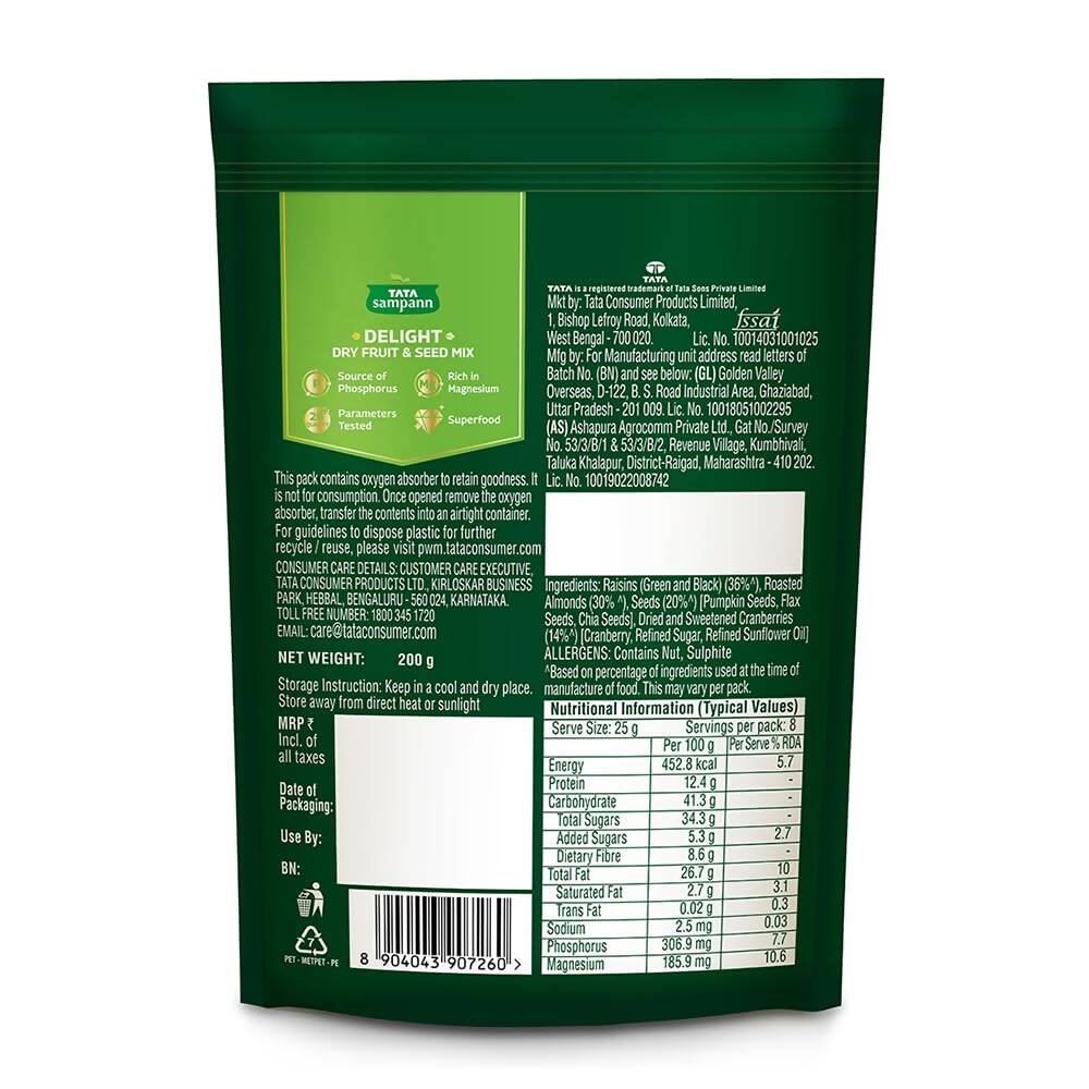 Tata Sampann Delight Dry Fruit & Seed Mix - Distacart