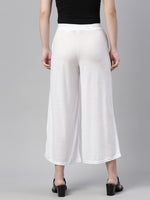 Thumbnail for Souchii White Knitted Ethnic Palazzos - Distacart