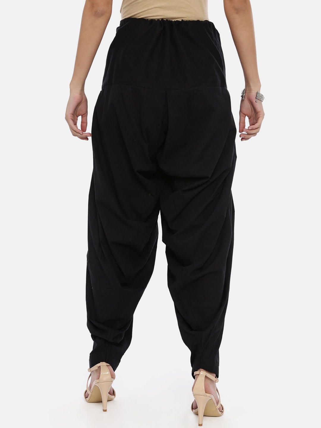 Souchii Black Solid Patiala - Distacart