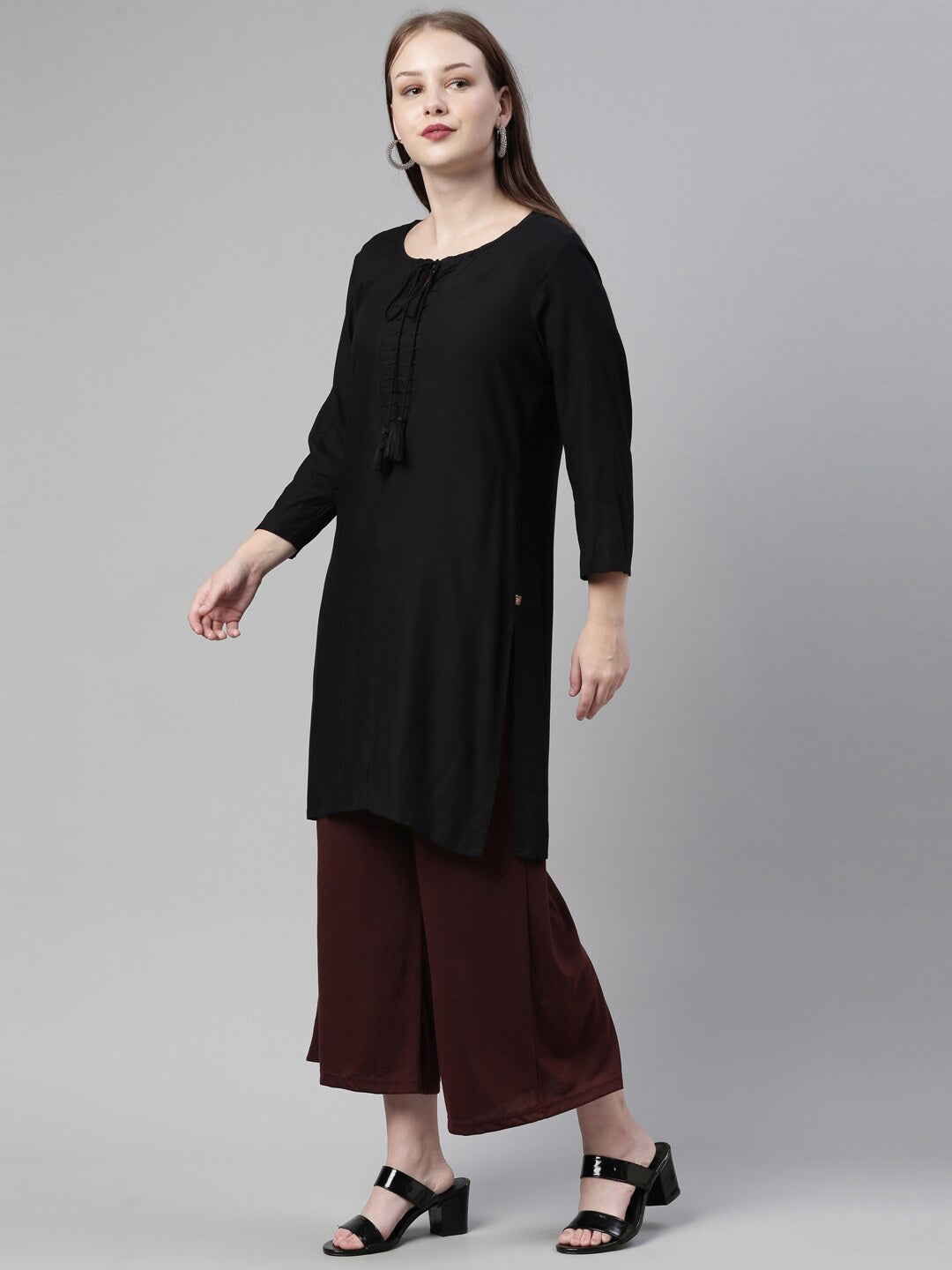 Souchii Women Brown Knitted Palazzos - Distacart