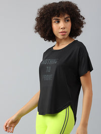 Thumbnail for MKH Women Typography Printed Dri-FIT Sports T-shirt - Distacart