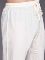 Thumbnail for Manyavar Men Peach-Coloured Ethnic Motifs Regular Kurta with Pyjamas - Distacart