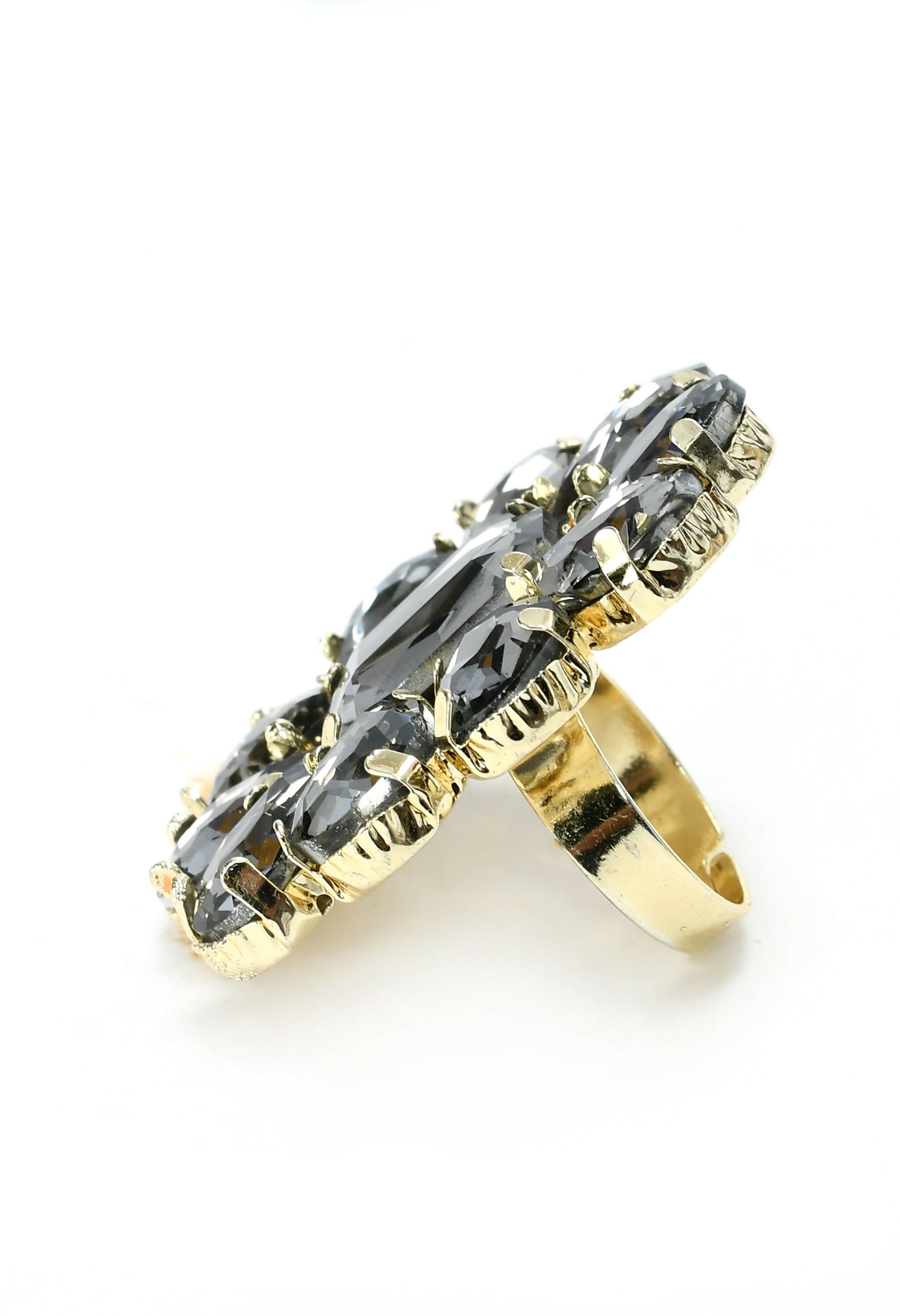 Mominos Fashion Joharkamal Gold-Plated Brass Finish Stone Choker For Women & Girls (Grey) - Distacart