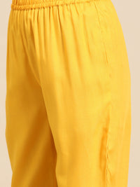 Thumbnail for Sangria Women Ethnic Motifs Printed Straight Kurta with Solid Trousers - Distacart