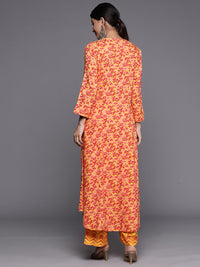 Thumbnail for Biba Floral Printed A-Line Kurta with Palazzos - Distacart