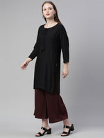 Thumbnail for Souchii Brown Knitted Ethnic Palazzos - Distacart