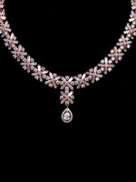 Thumbnail for Saraf RS Jewellery Rose Gold-Plated American Diamond Studded Handcrafted Jewellery Set - Distacart