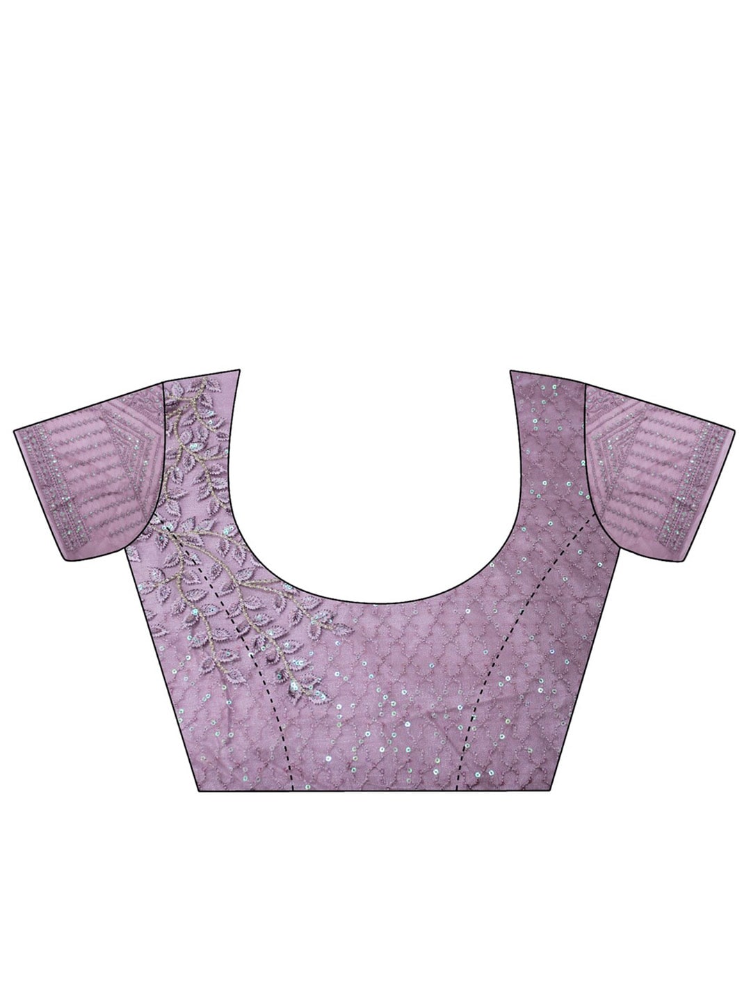 Mitera Pink Embellished Sequinned Poly Georgette Saree - Distacart