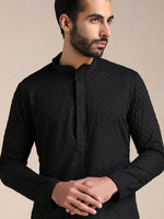 Thumbnail for Manyavar Men Embroidered Kurta with Pyjamas - Distacart