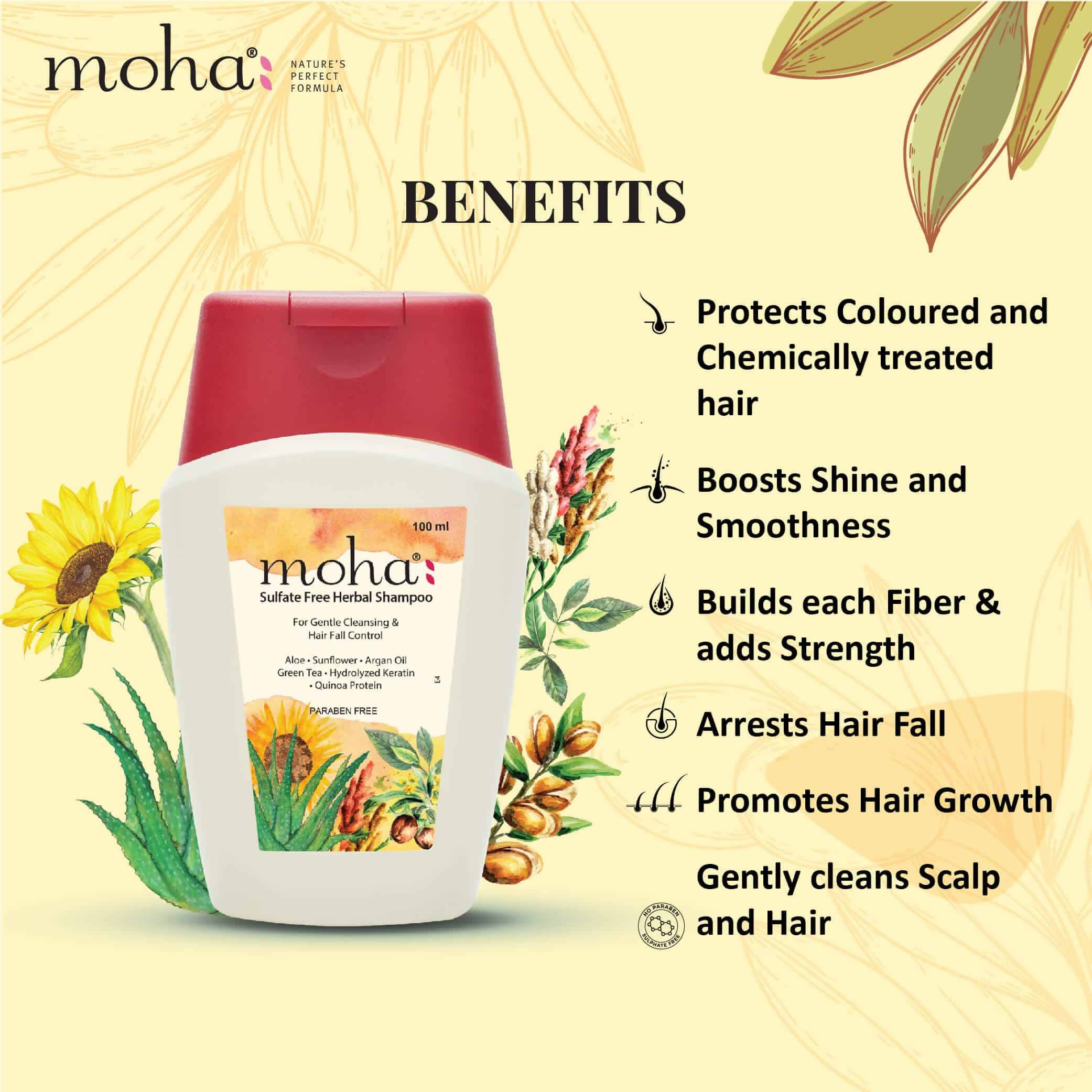 Moha Sulfate-Free Herbal Shampoo benefits