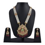 Thumbnail for Gold-Plated Alloy Long Pearl Rani Haar With Designer Pendant - The Pari - Distacart