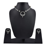 Thumbnail for Rhodium-Plated Alloy Round Motif Ad Necklace Set - The Pari - Distacart