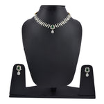 Thumbnail for Rhodium-Plated Alloy Nagin Inspired Green Stone Ad Necklace Set - The Pari - Distacart