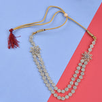 Thumbnail for Rhodium-Plated Alloy Double Layer Ad Necklace Set - The Pari - Distacart