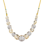 Thumbnail for Rhodium-Plated Alloy Dual Tone Ad Neckalce With Earrings - The Pari - Distacart