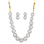 Thumbnail for Rhodium-Plated Alloy Silver Ad Necklace With Pearls - The Pari - Distacart