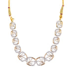 Thumbnail for Rhodium-Plated Alloy Designer Ad Square Necklace Set - The Pari - Distacart