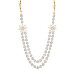 Thumbnail for Rhodium-Plated Alloy Double Layer Ad Necklace Set - The Pari - Distacart