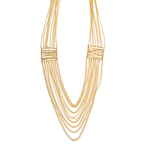 Gold-Plated Alloy Designer Brass Cluster Beads Rani Haar Necklace - The Pari - Distacart