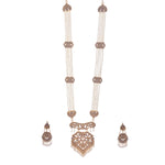 Thumbnail for Gold-Plated Alloy Polki Work Long Pearl Rani Haar Necklace - The Pari - Distacart