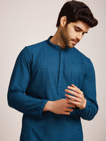 Thumbnail for Manyavar Men Mandarin Collar Kurta with Pyjamas - Distacart