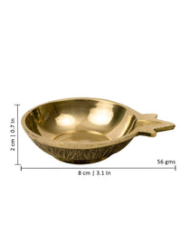 Thumbnail for Spillbox Gold-Toned Brass Agal Vilakku Diya Round Pooja Essential - Distacart
