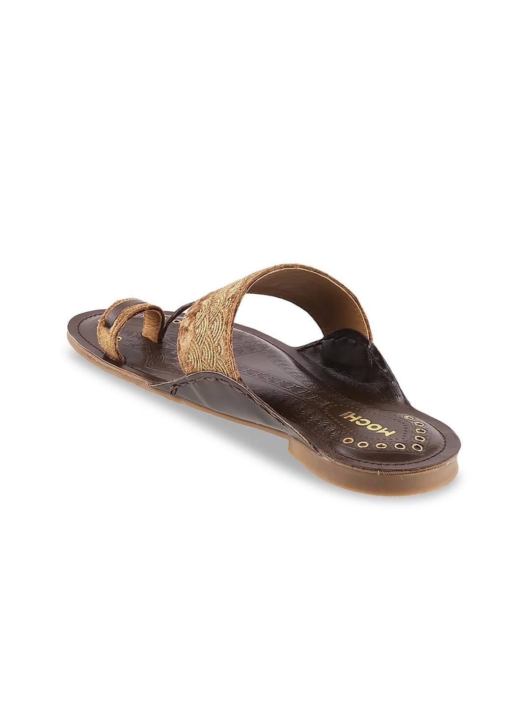 Mochi Men Brown Brown Embellished Comfort Sandals - Distacart
