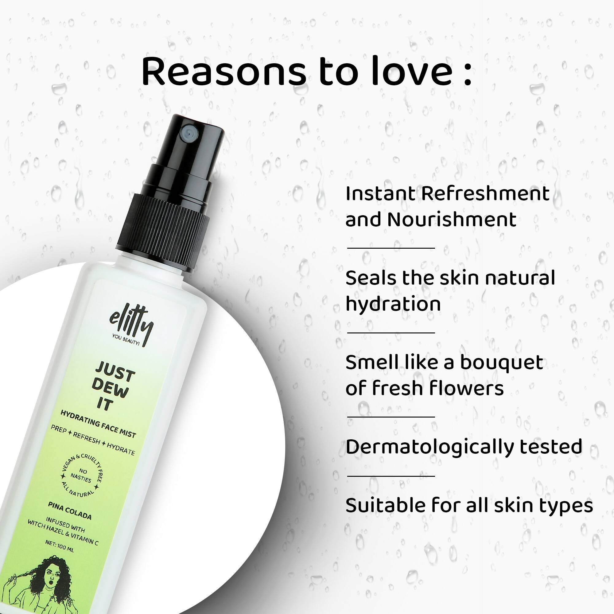Elitty Just dew it - Hydrating Hydrating Pina Colada Face Mist - Distacart