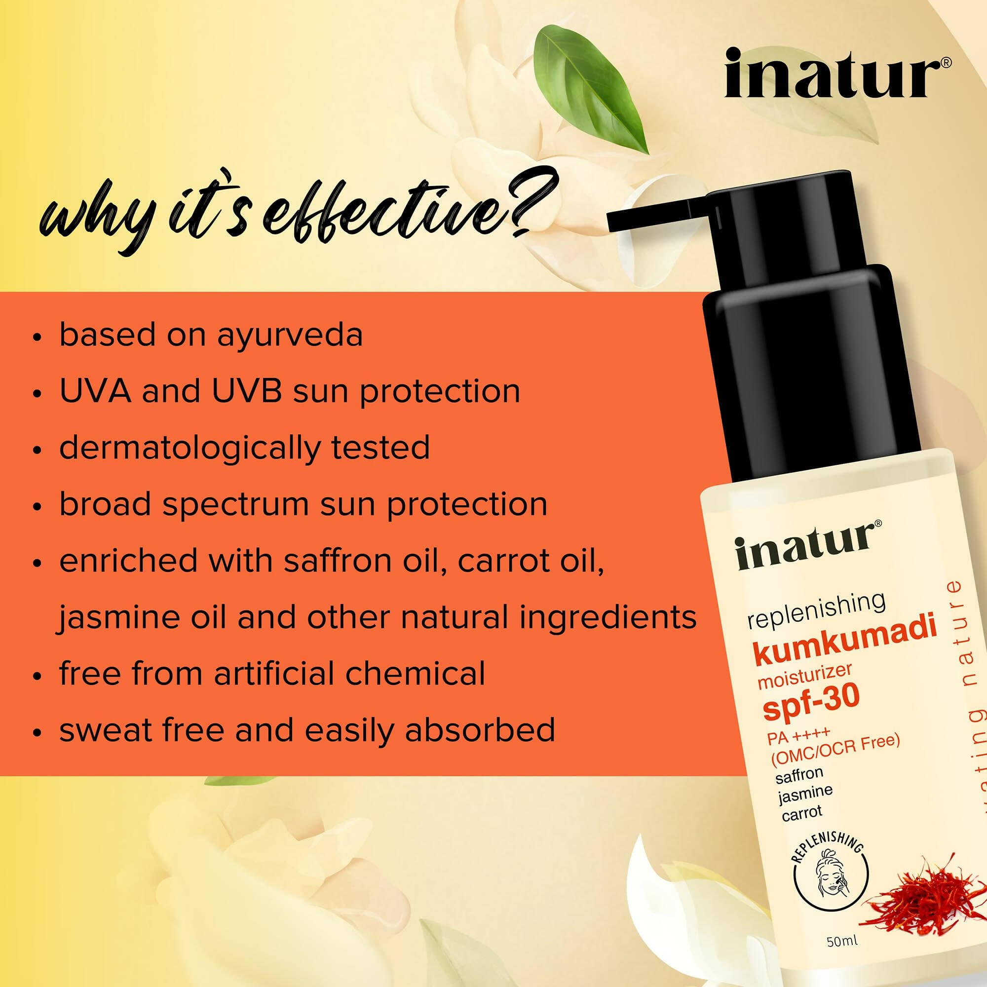 Inatur Kumkumadi Sunscreen SPF 30 - Distacart