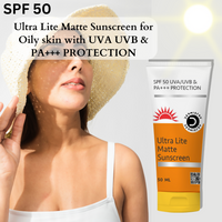Thumbnail for Dermistry Ultra Lite Matte Water Based Sunscreen for Oily Skin SPF 50 UVA UVB PA+++ Protection - Distacart