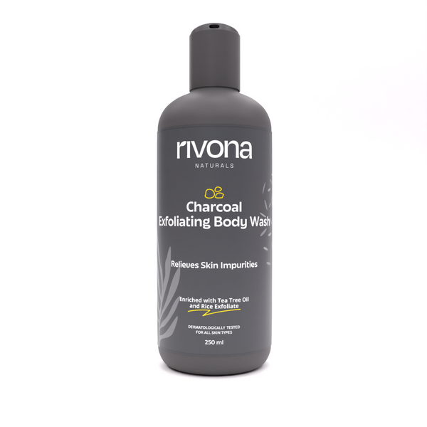 Rivona Naturals Charcoal Exfoliating Body Wash - Distacart