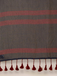 Thumbnail for Suta Women Navy Blue Pure Cotton Handloom Saree - Distacart