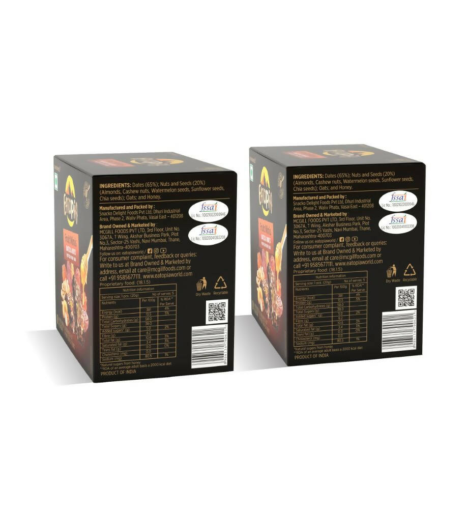 Eatopia Fruit Minis - Dates & Nuts Protein Mini Bar - Distacart