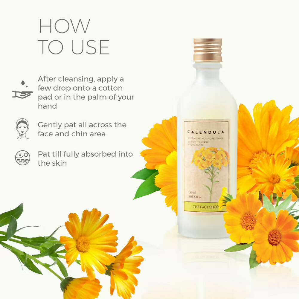 The Face Shop Calendula Essential Moisture Toner - Distacart