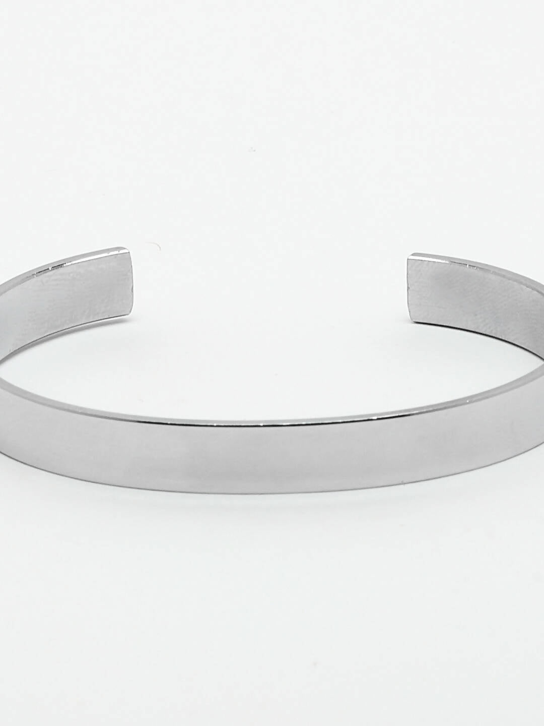 NVR Men Silver Stainless Steel Cuff Bracelet - Distacart