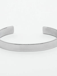 Thumbnail for NVR Men Silver Stainless Steel Cuff Bracelet - Distacart