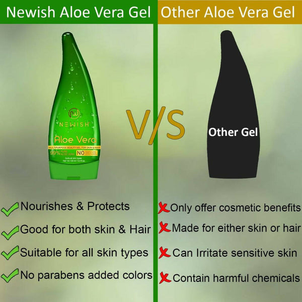 Newish Pure Aloe Vera Gel For Skin & Hair - Distacart
