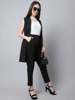 Thumbnail for Even Apparels Black Polywool Open Front Women's Long Coat PW668 - Distacart