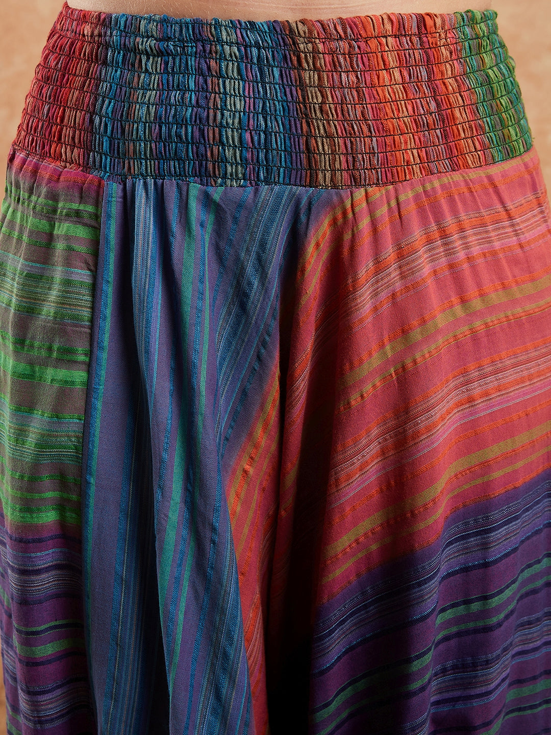 InWeave Women's Blue Multi Colour Harem Pant - Distacart