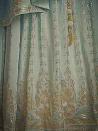 Thumbnail for Myra Light Blue Real Georgette Designer Gown Style Suit - Distacart