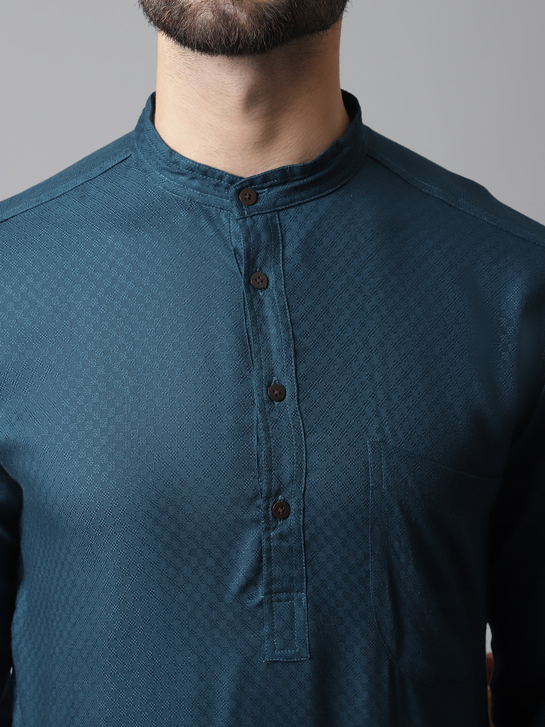 Even Apparels Green Kurta With Band Collar - Distacart