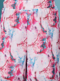 Thumbnail for Girls Printed Sleeveless Top With Palazzos - Mini Marvels - Distacart