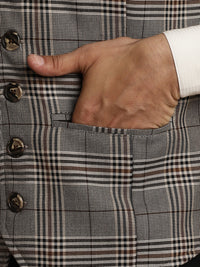 Thumbnail for Even Apparels Men's Brown Waistcoat with Notched Lapel - Distacart