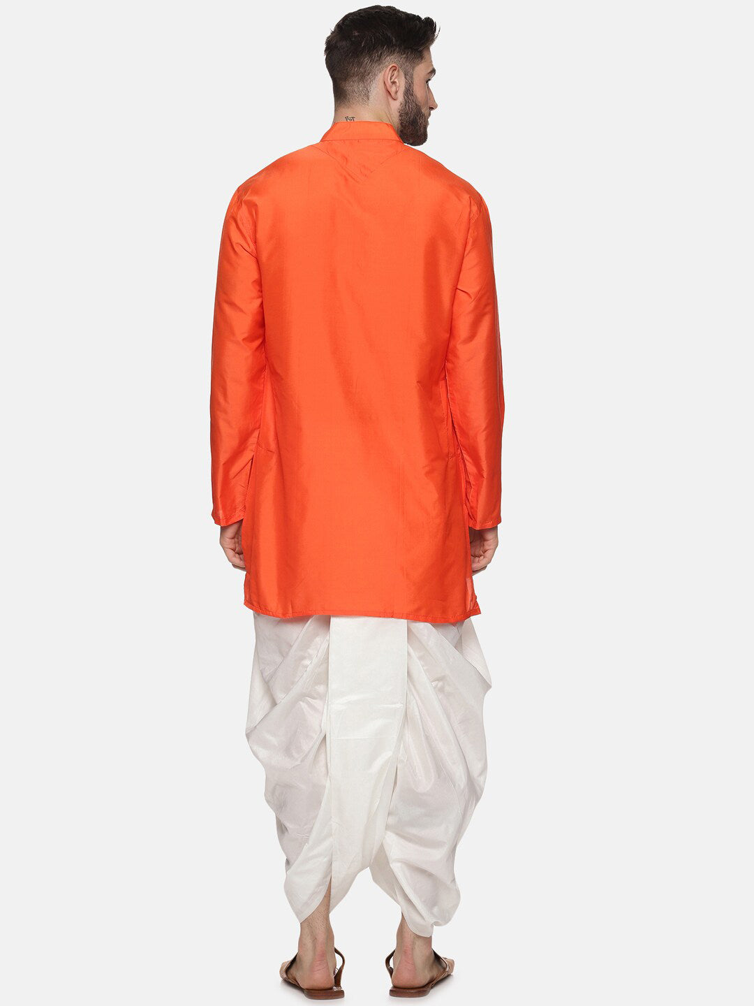 Sethukrishna Men Orange Kurta with Dhoti Pants - Distacart