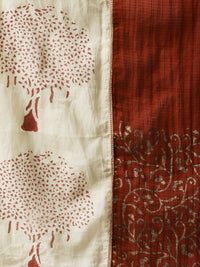Thumbnail for Biba Women Rust Brown & Golden Pure Cotton Printed Kurta with Leggings & Dupatta - Distacart