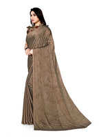 Thumbnail for Kalini Brown Printed Chiffon Saree - Distacart
