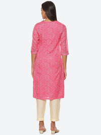 Thumbnail for Biba Women Ethnic Motifs Printed Thread work Kurta - Distacart