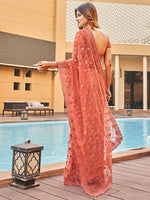 Thumbnail for Tikhi Imli Embroidered Net Heavy Work Saree - Distacart