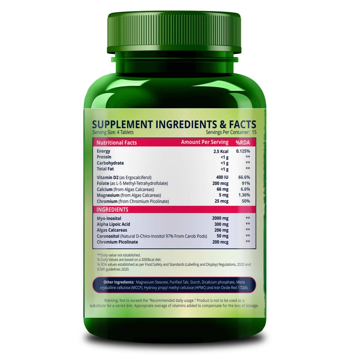 Himalayan Organics Pcos Supplement Tablets - Distacart