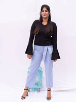 Thumbnail for Diva Globe Denim Straight Cut Trouser - Distacart
